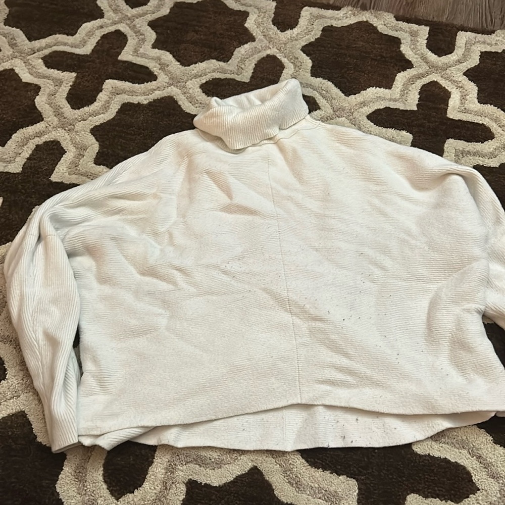 White cropped sweater